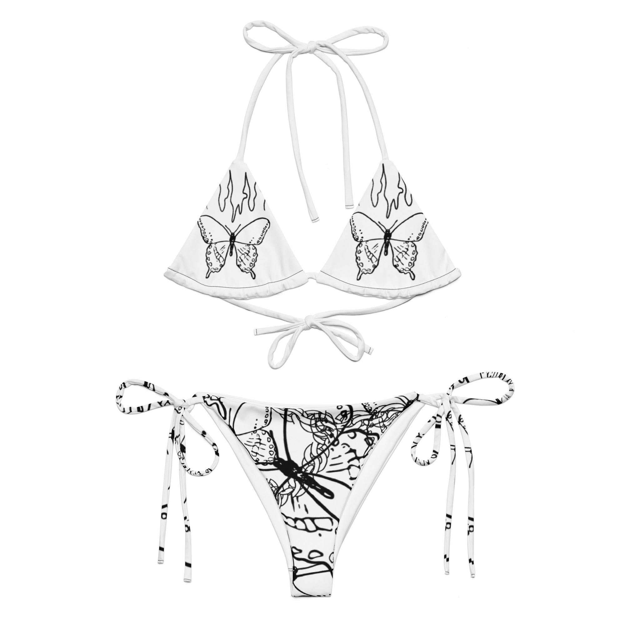 Butterfly Kisses' recycled string bikini – Outsiders Clothing