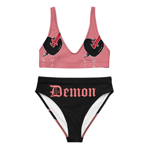 'Demon' Recycled high-waisted bikini