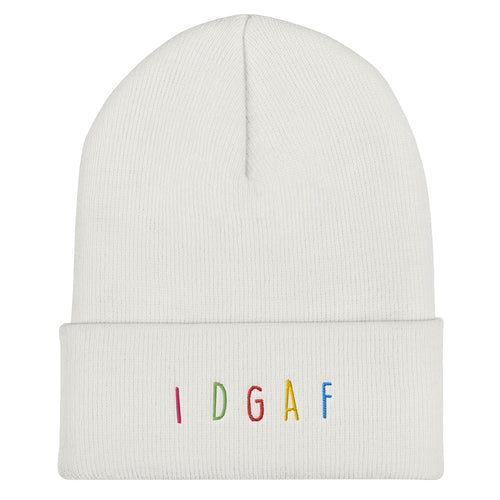 'IDGAF' Cuffed Beanie