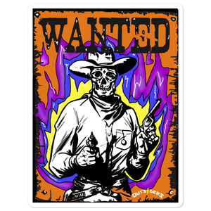 'Wanted' Bubble-free stickers